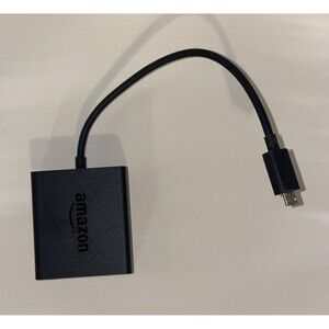 PS92LQ Amazon Official Model Ethernet Adapter for Amazon Fire TV Devices Black